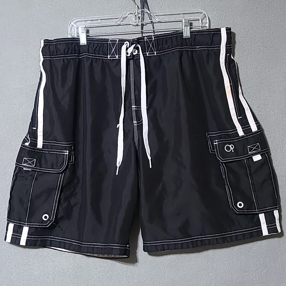 OP‎ Men's Black Swim Trunks - Size XL